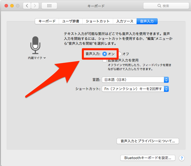 音声入力